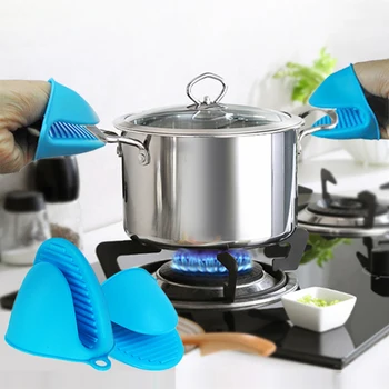 

1pc Silicone Anti-scald Glove Kitchen Tool Insulation Heat Hot Plate Clamp Non-slip Gripper Pot Holder Kitchen Baking Tool TSLM1