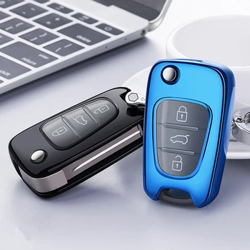 

For Hyundai I30 IX35 Avante Verna For KIA K2 K5 Sportage Sorento Car key wallet set case cover Folding 3 Buttons key Pad pouch