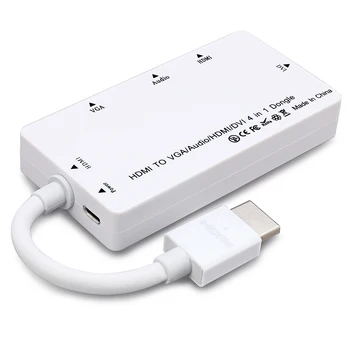 

White/ black Audio Cable Converter USB Cable HDMI Splitter To HDMI VGA DVI