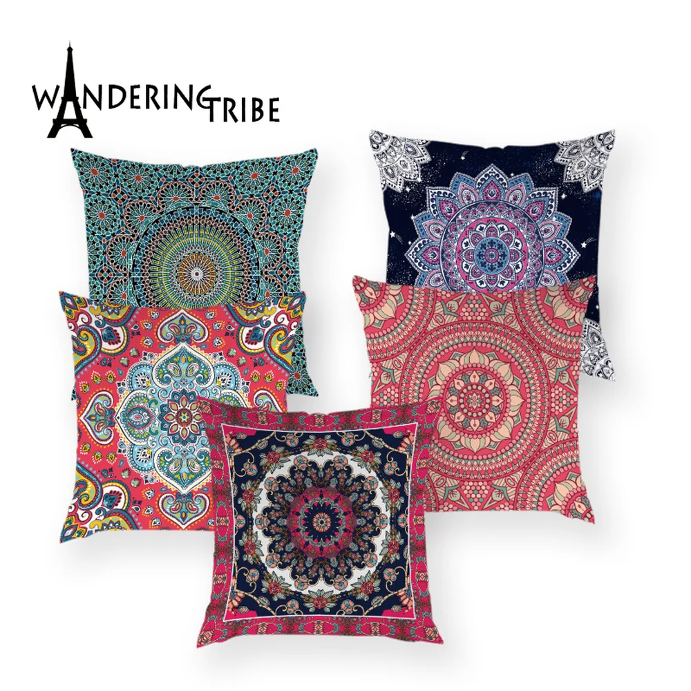 

Bohemian Retro Geometric Pillowcase Combination Sofa Throw Pillow Covers Personalized Outdoor Sofa Decorative Cushions Cover