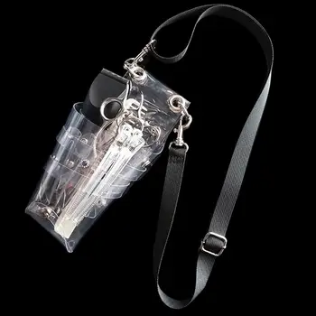 

Transparent PVC Toolkit Clipper Scissors Storage Bag Waist Bag Hairdressing Tool X7YB