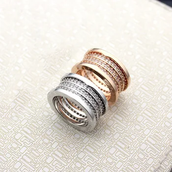 

s925 sterling silver rings trendy design crystal Cocktail Brand decoration Ring fashion jewelry for womens