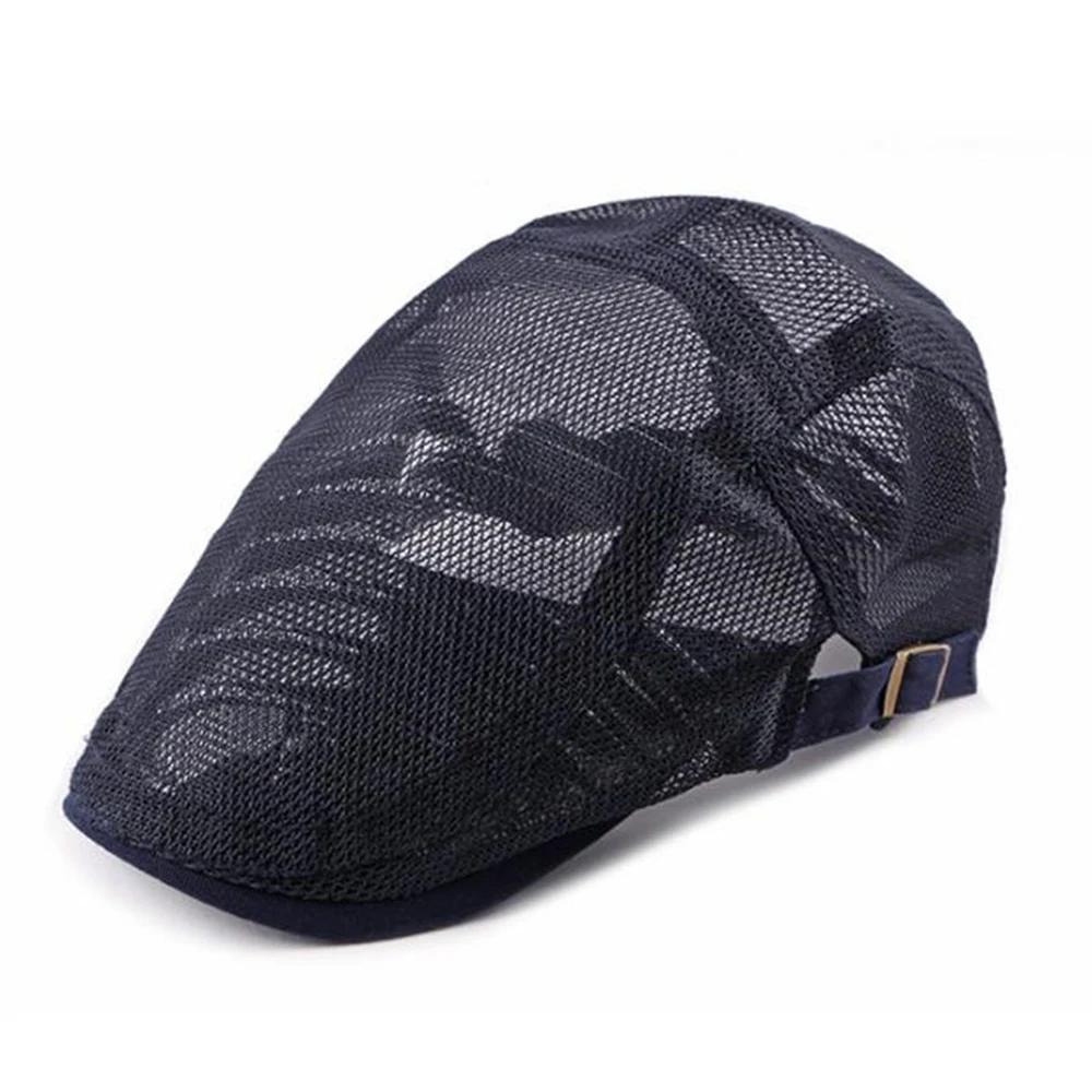 Men Women Mesh Summer Style Plaid Berets Caps Grain Cotton Gatsby Cap Unisex Ivy Hat Golf Driving Summer Sun Flat Cabbie Newsboy beret hat newsboy cap newsboy hat woolen beret