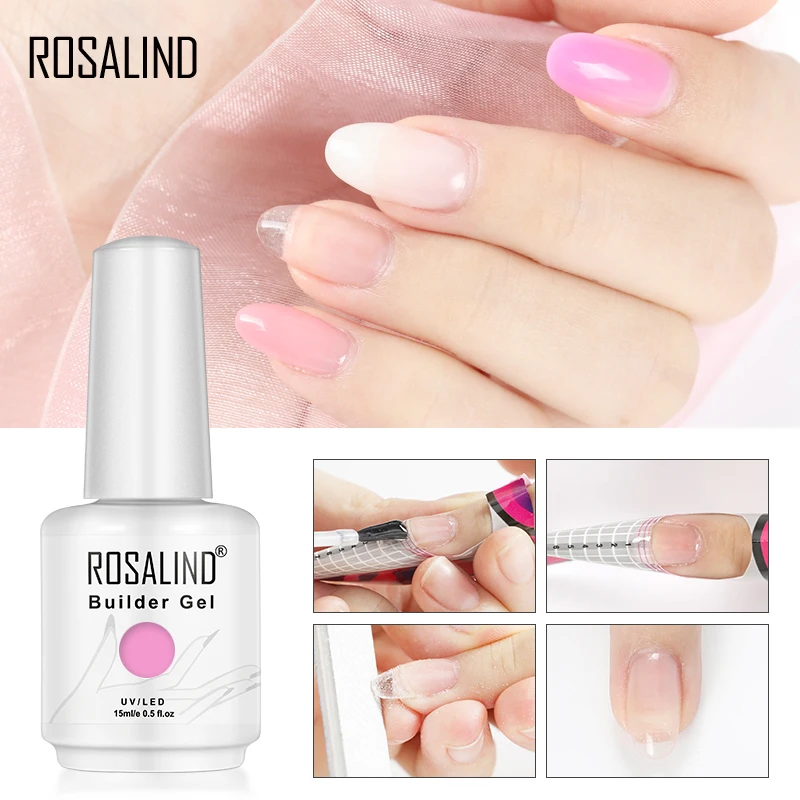 ROSALIND 15 мл строительный гель лак для ногтей прозрачный лаки дизайна предназначен