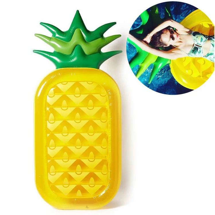 

Online Celebrity Burst Goods Pineapple Overwater Floating Mat Pineapple Inflatable Floating Row Lying Bed Adult Swimming Tube Li