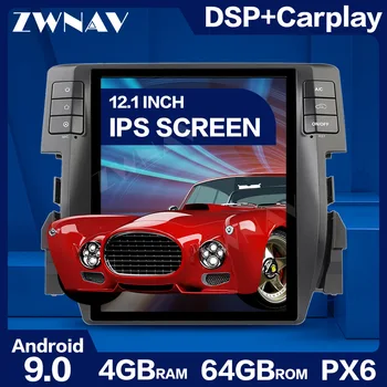 

Tesla Screen Android 9 Car Multimedia Player For Honda Civic 2016 2017 2018 2019 car GPS Navigation Audio Radio stereo head unit