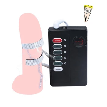 Electric Shock Penis Ring Enlargement Pads for Men Reduce Sensitive Penis Delay Ejaculation Cock Rings Adult Sex Toys SM Machine 3