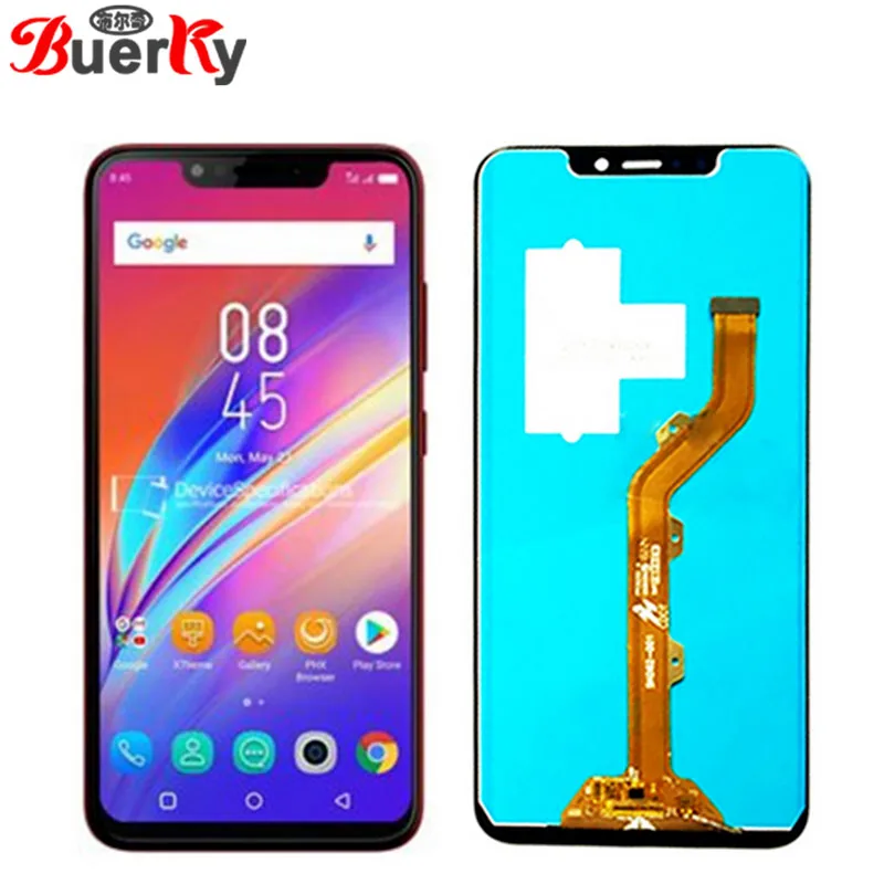 BKparts протестирован для Infinix Hot 6X X623 ЖК-дисплей с сенсорным экраном Infinix X623 ЖК-дигитайзер полная сборка Замена