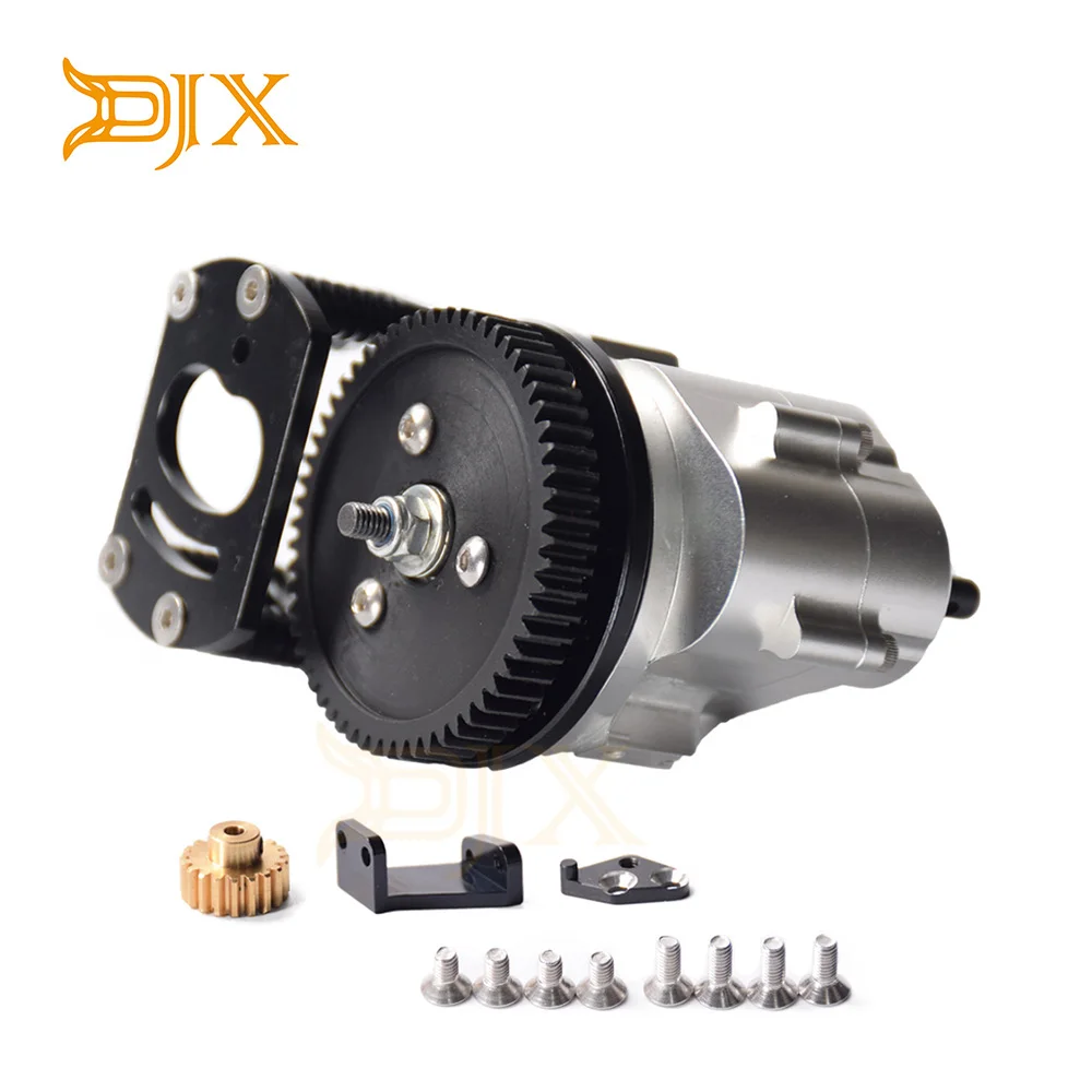 Caixa de Engrenagens Velocidade com Montagem da Engrenagem do Motor para 1 Metal Transmissão Única – 10 rc Rastreador Carro Rc4wd D90 D110 Gelande 2 Djx r3