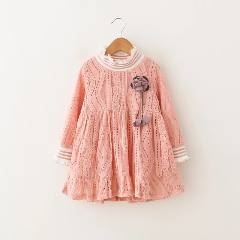 Детские платья, рубашки кружевное платье с длинными рукавами весенне-осенние детские вечерние платья для девочек футболки для подростков, одежда для маленьких девочек возрастом от 7 лет