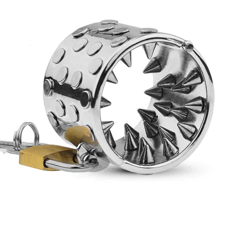 Sizes Stainless Steel Chastity Cage Device, Heavy-duty Spiked Cock Cage Penis Ring For Training, Cock Ring Sex Toy For Men Gay