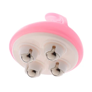 

4 Metal Roller Ball Massager Full Body Scalp Leg Thigh Arms Neck Legs Muscle Massage Pain Relieving - Pink