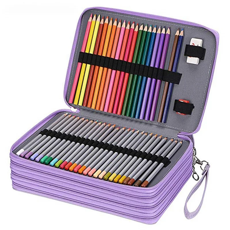 

216 Slots Pencil Case School Pencilcase Large Capacity Pen Box Stationery Penal Bag for Girls Boy Cartridge Big Pencilholder Kit