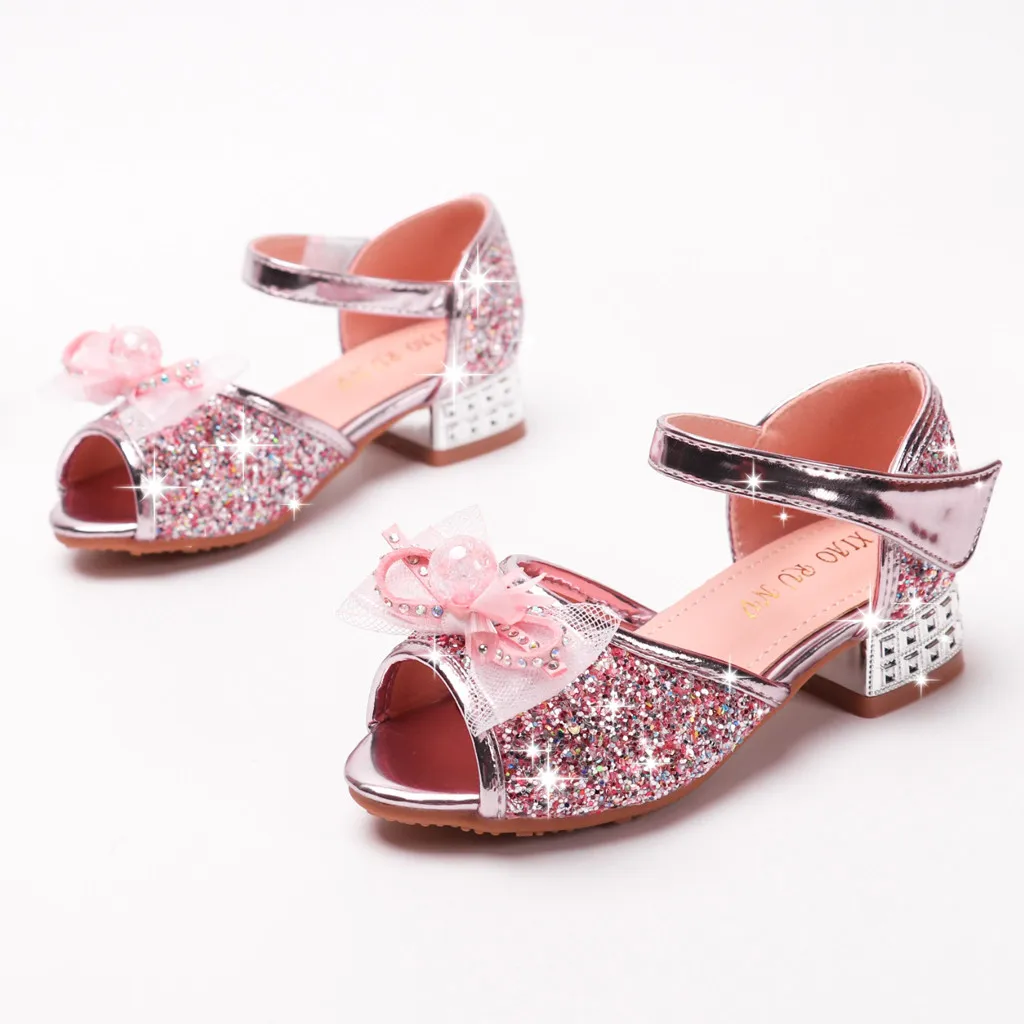 Сандалии; модная детская обувь для девочек; коллекция года; летние сандалии; обувь принцессы для девочек; детская обувь; защищающие вечерние туфли для детей;#3