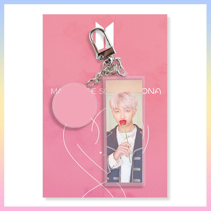 Kpop Bangtan мальчики милый акриловый брелок любовь себя карта душа pciture выглядит кулон брелок для детский веер - Цвет: 15