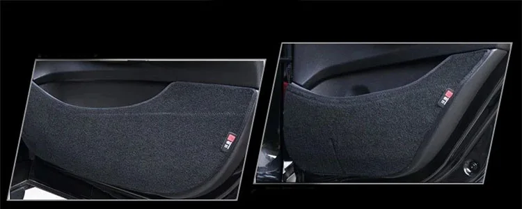 2 шт тканевые коврики для защиты дверей анти-удар декоративные колодки для Audi TT - Название цвета: Черный