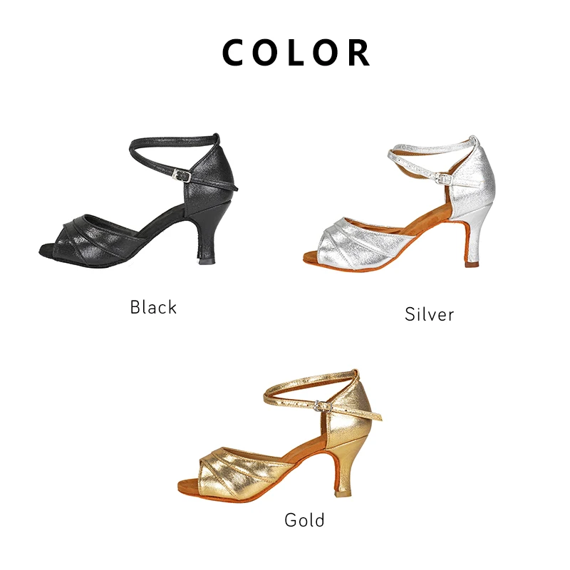 SWDZM Women Dance Shoes Ballroom Latin Dance Shoes Girls Ladies Samba Dancing-Shoes Tango Dance Shoes Salsa Sandals 3 colors 2