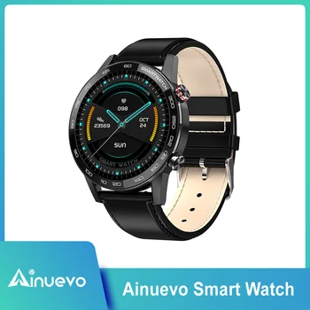 

Ainuevo New Smart Watch 1.3" FHD 360*360 IPS Full Touch Screen ECG Heart Rate Blood Pressure Oxygen IP68 Waterproof Smartwatch