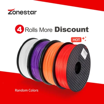 

4KG PLA Filament Free Shipping From Russia ZONESTAR 1.75mm Plastic Consumables Material 28 Colors 3D Printer 1KG/Roll