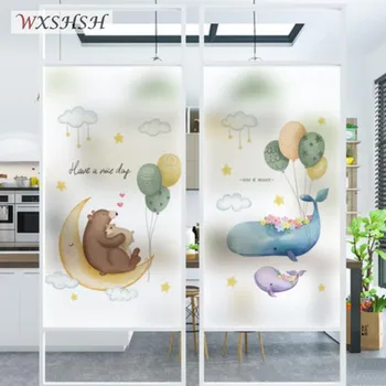

Customized Size Static Cling Window Film Animals Frosted Private Decorative Glass Sticker For Window Door Cabinet Table Surface