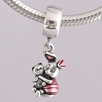 

Original Enamel Perfectly Captures Piglet Pendant Beads Fit 925 Sterling Silver Bead Charm Pandora Bracelet Bangle DIY Jewelry