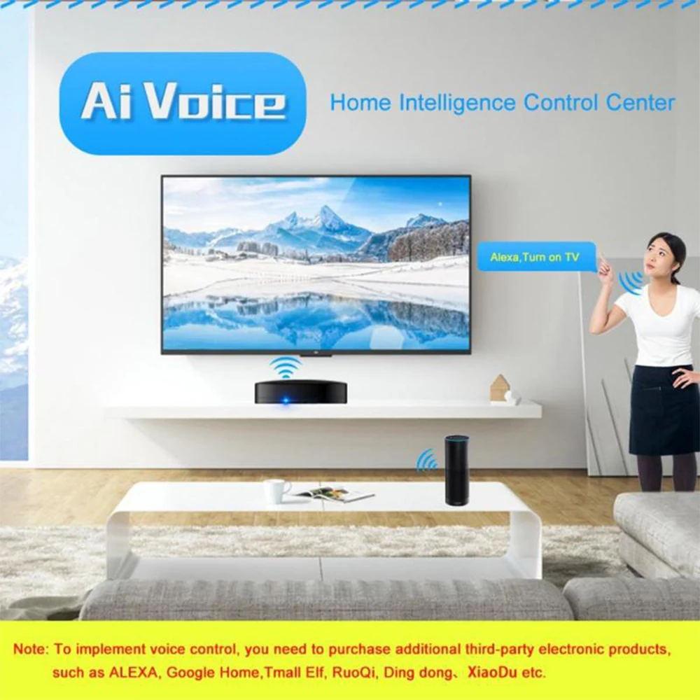 Black Universal A1 Settop Box Mini Wifi Wireless Smart IR Remote Control Home Automation for TV Air Conditioner Speaker 1pc