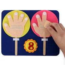 Фетровые пальчиковые цифры для раннее развитие детей обучение цифровой обучение в детском саду игрушки Интеллектуальный Войлок ремесло DIY пакет