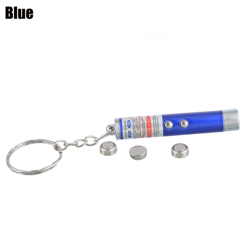 Cool 2 In1 Red Laser Cat Toy Pen Pointer Pen With White LED Light Show Funny Stick Childrens Toy Lasers Pointer For Cat - Цвет: Silver