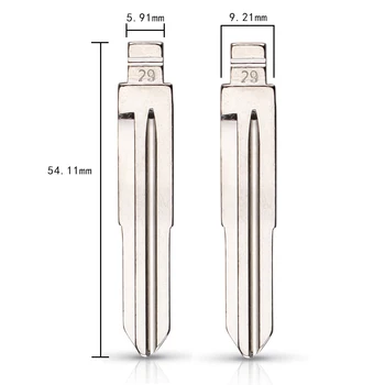 10pcs N ° 29 Chiave telecomando per Hyundai Sonata Santa fe Affinare - KEYYOU10pcs N 29 di Ricambio Stelo della Chiave per Hyundai Sonata Santa fe Affinare Remote