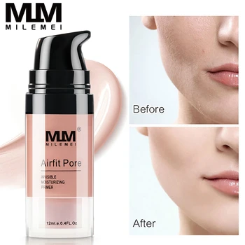 

MILEMEI Magic Invisible Por Facial Primer Base Makeup for Face Brighten Skin Concealer Primer Cream Oil-control Make Up Base