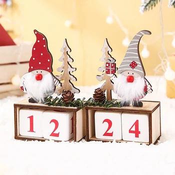 

New Fashion Creative Christmas Calendar Merry Christmas Decoration For Home Xmas 2021 New Year Gifts Santa Claus Dolls Elf Decor