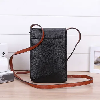 

JOSOSUNNY Ladies Natural Leather Shoulder Phone Bags Mini Brief Fashion Women's Genuine Leather Messenger Bags