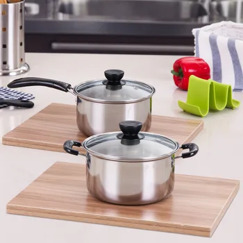 

Stainless Steel Saucepan Soup Pot for Dairy Saucepan and Noodle Soaking In Household Dormitory Kitchen Milk Pots