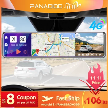 

Android 8.1 4G 12 Inch Car DVR WiFi GPS Navigation Rearview Mirror For Auto Recorder RAM 2G ROM 32G Dash Cam FHD ADAS