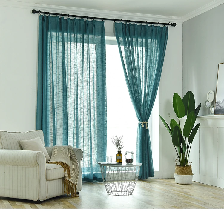 

GIGIZAZA Solid Window Tulle Curtains for Living Room Bedroom Custom White Yellow Blue Pink Sheer Voile Kitchen Curtains Home Dec