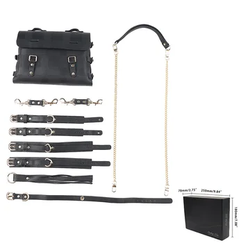 BDSM Bondage Set Bag Dominant Sex Restraints Collars Ankle Cuff Handcuffs For Adults Erotic Foreplay