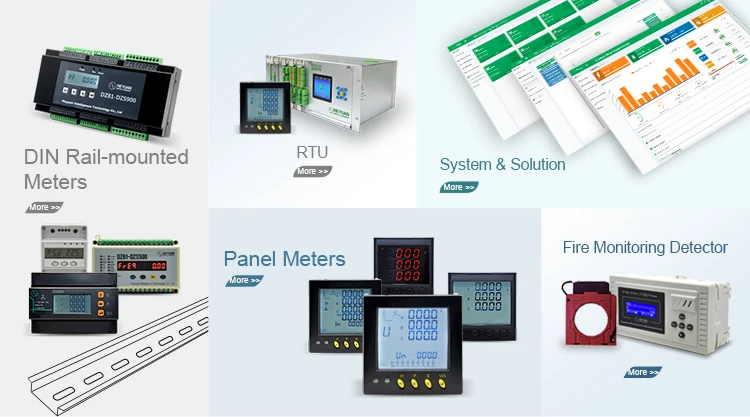 Din rail solar mulit channel dc power energy  meter hall sensor