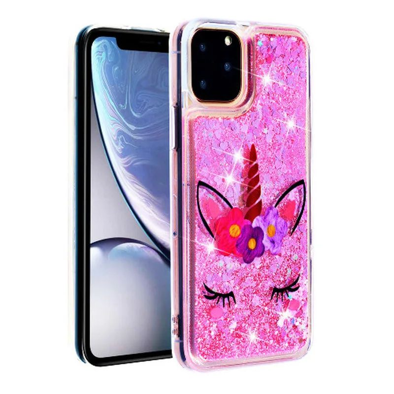 

Unicorn Quicksand Phone Case for Iphone 11 Pro Max Coque 5 5s SE 6 6s Plus 7 Plus 8 Plus X XS Max XR 10 Transparent Back Cover
