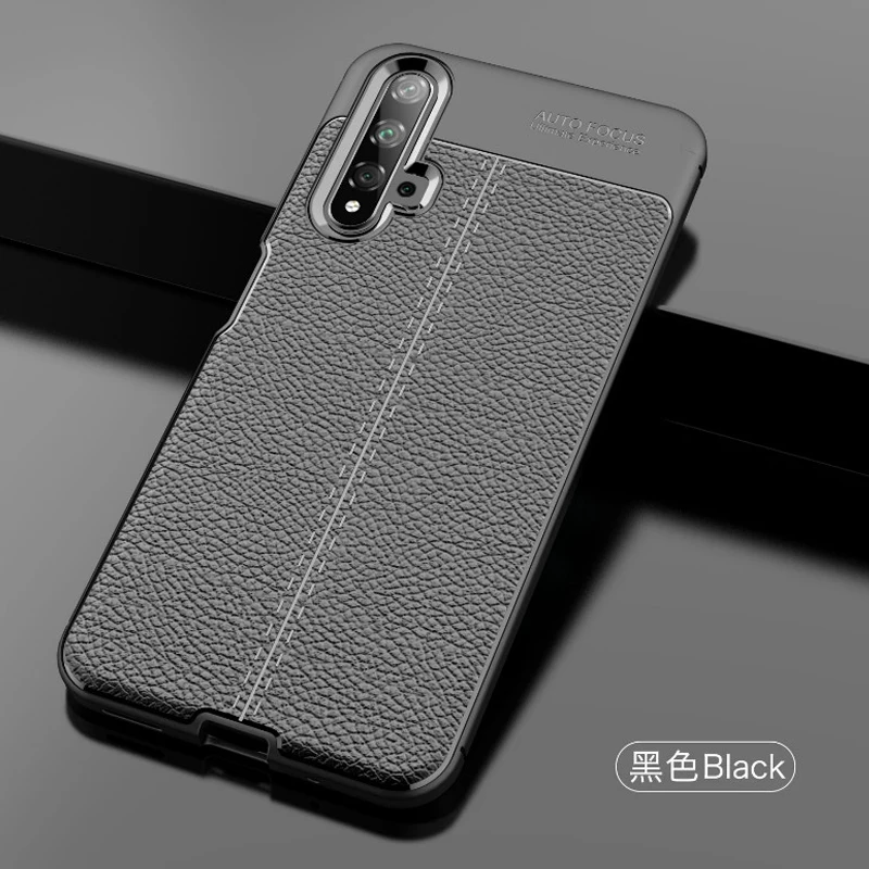 

YUETUO leather Pattern Soft tpu phone back etui,coque,cover,case for huawei honor 20 pro 20pro for honor20 silicone accessories