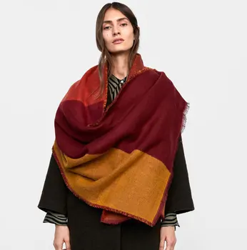 

Winter Cashmere Scarf Women Scarf Plaid Blanket 2019 New Designer Female Triangle Pashmina Shawls and Scarves