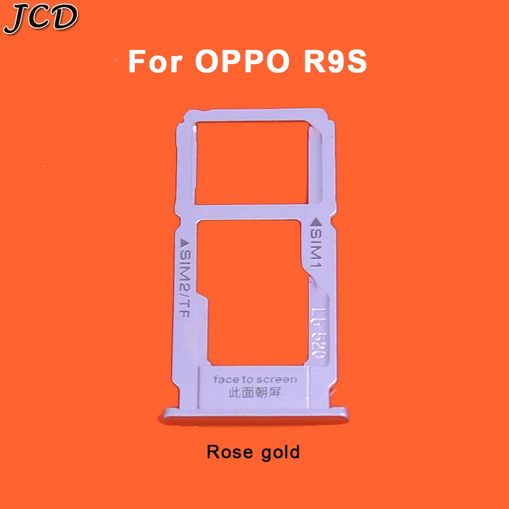 JCD слот для sim-карты держатель носитель контейнер Запчасти для oppo R9 R9plus R9S R9S plus R9SK - Цвет: R9S-Rose gold