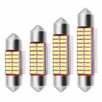 

1PC Auto Interior Doom Lamp Car Styling Light Festoon 31mm 36mm 39mm 42mm LED Bulb Super Bright 4014 SMD Car Accessories