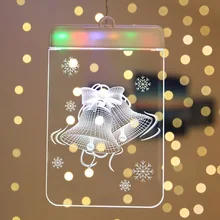 Светодиодная Рождественская лампа usb 3d колокольчики романтичный