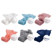 Новорожденный ребенок стрейч обертывание фото реквизит обертывание с головным убором, ребенок фотографии реквизит 40x150 см