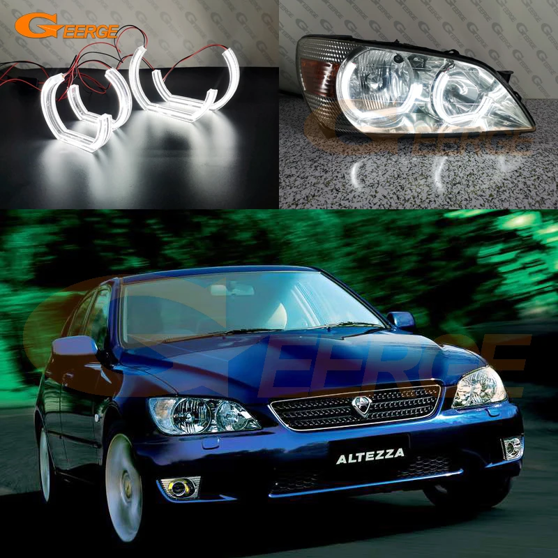 

For Toyota Altezza SXE10 Gita (Japan) Excellent Ultra bright DTM M4 Style led Angel Eyes halo rings Car styling