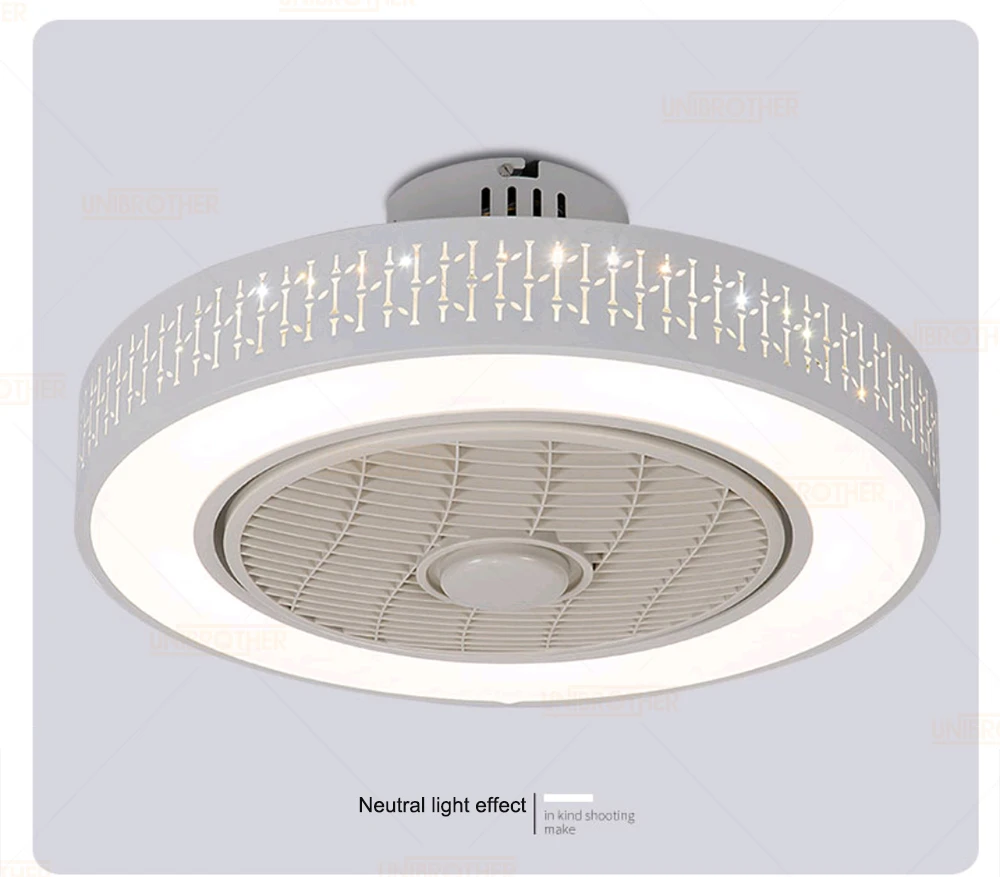 220V 50 см потолочные вентиляторы с светильник Спальня Decora потолочный вентилятор пульт дистанционного управления Wi-Fi Управление вентилятор Ventilador De Teto