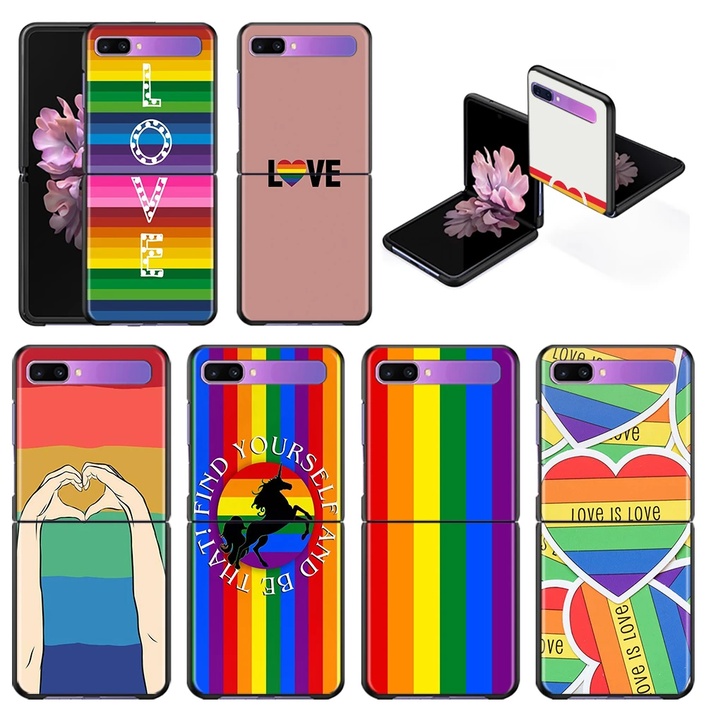 Phone Case For Samsung Galaxy Z Flip3 5G z flip 3 5G zFlip Cover Cellphone Shell Fundas Gay Lesbian Lgbt Rainbow Pride samsung galaxy flip3 case