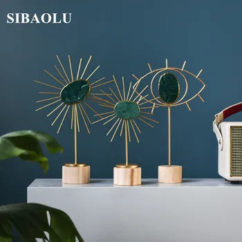 

NORDIC STYLE SUN FLOWERSHAPE GOLD IRON WOOD ART WORK DESKTOP ARTIST GIFT DIY CABINET FIGURINE HOME DECORATION ACCESSORIES