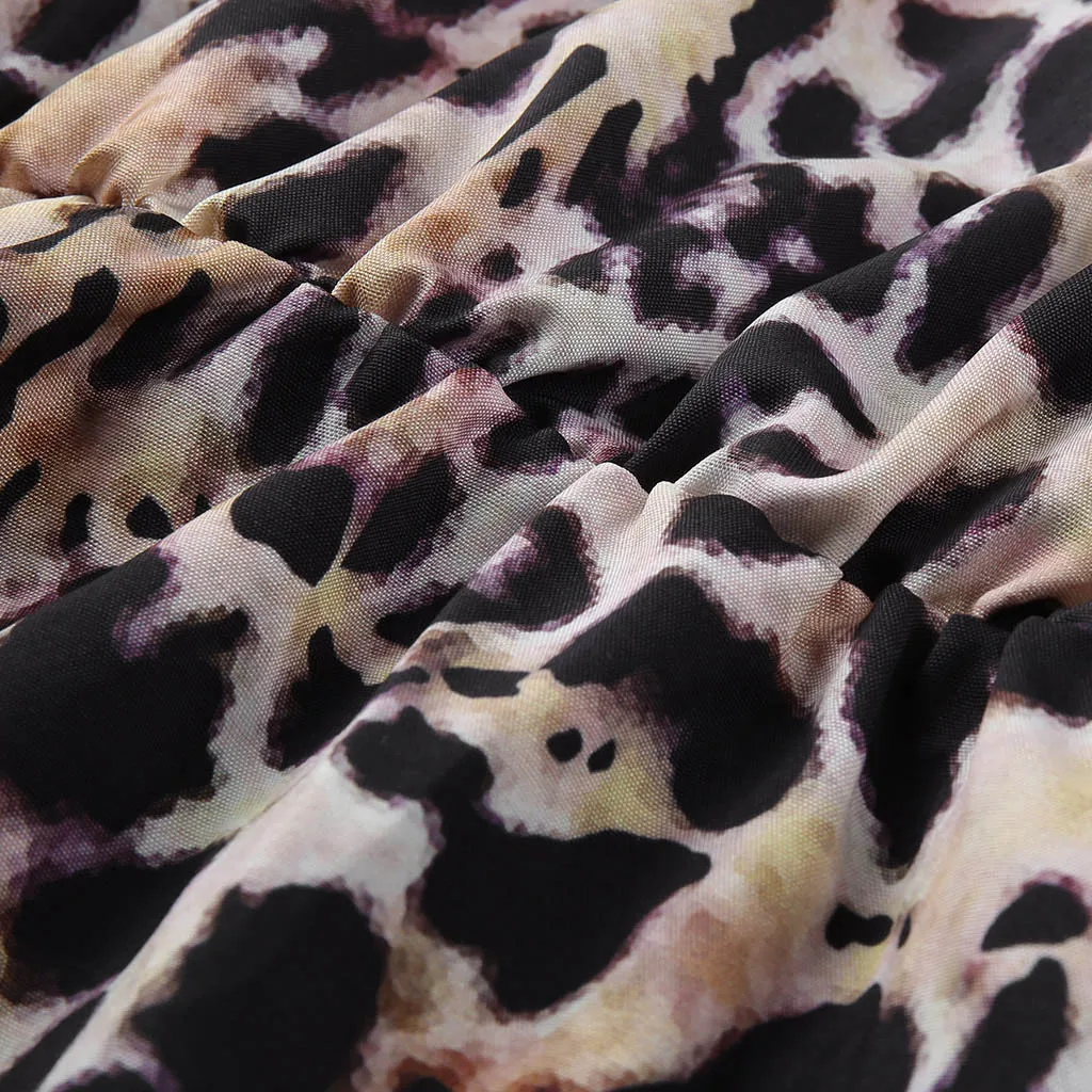 Womens rompers women summer Casual Loose Sleeveless Leopard Print Collar Tube Top Sexy Jumpsuit women romper Dropshipping#XB35