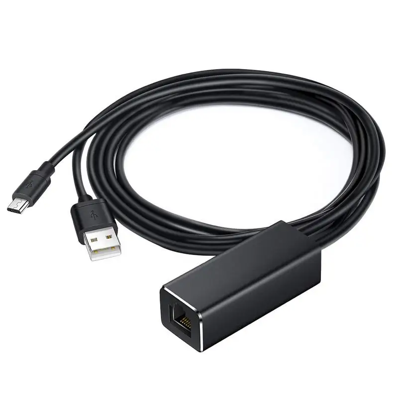 Fire tv Stick HD 480 Мбит/с Micro USB2.0 к RJ45 Ethernet адаптер 10/100 Мбит/с для нового пожарного ТВ/Google Home Mini/Chromecast Ultra